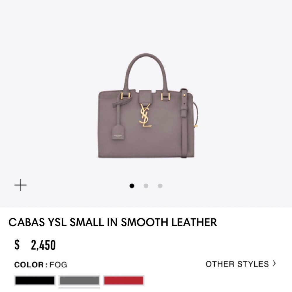 SOLD CABAS YSL SMALL IN SMOOTH LEATHER